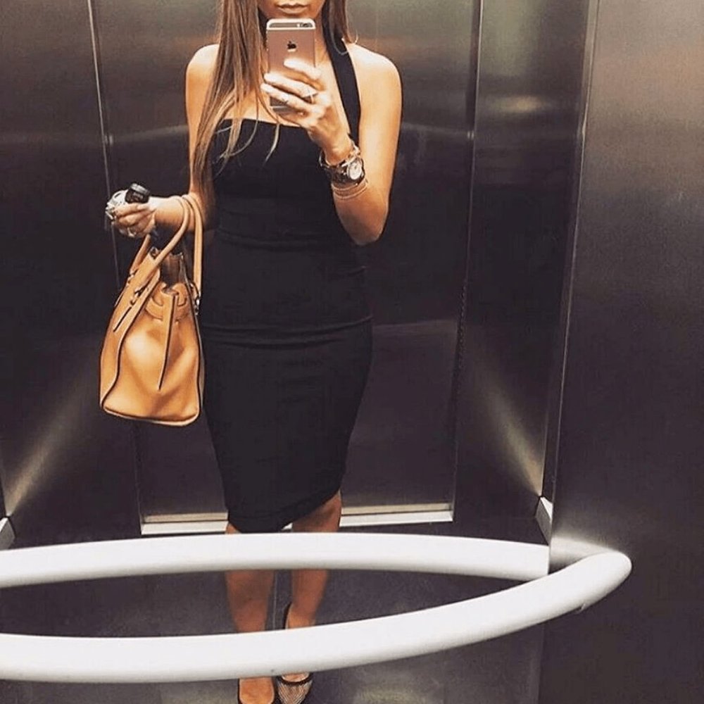 NWT Elegant Black Dress Soft - Picture 3 of 6